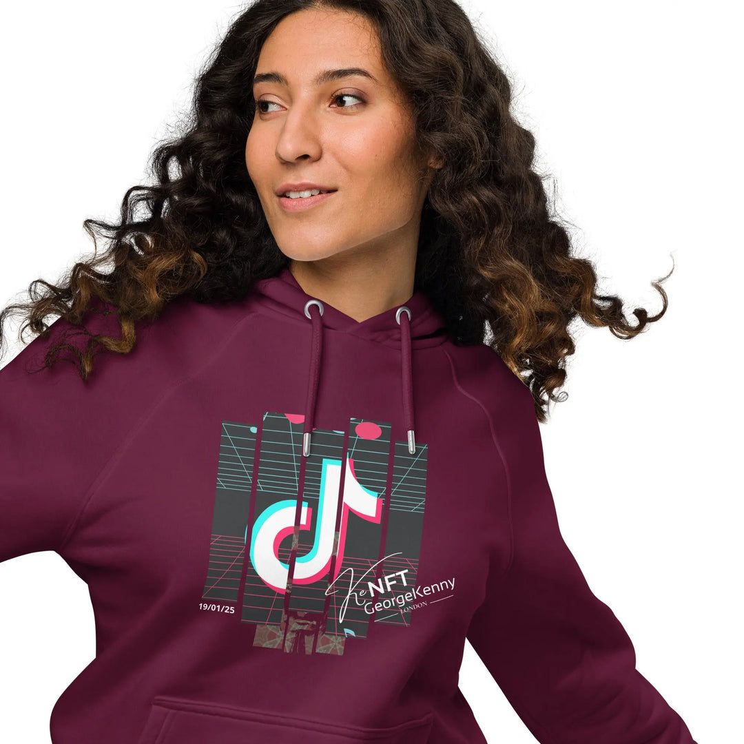 Tik Tok | Eco raglan hoodie GeorgeKenny Design