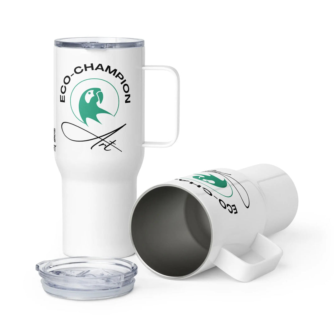 Travel mug with a handle | Eco Champion GeorgeKenny Design