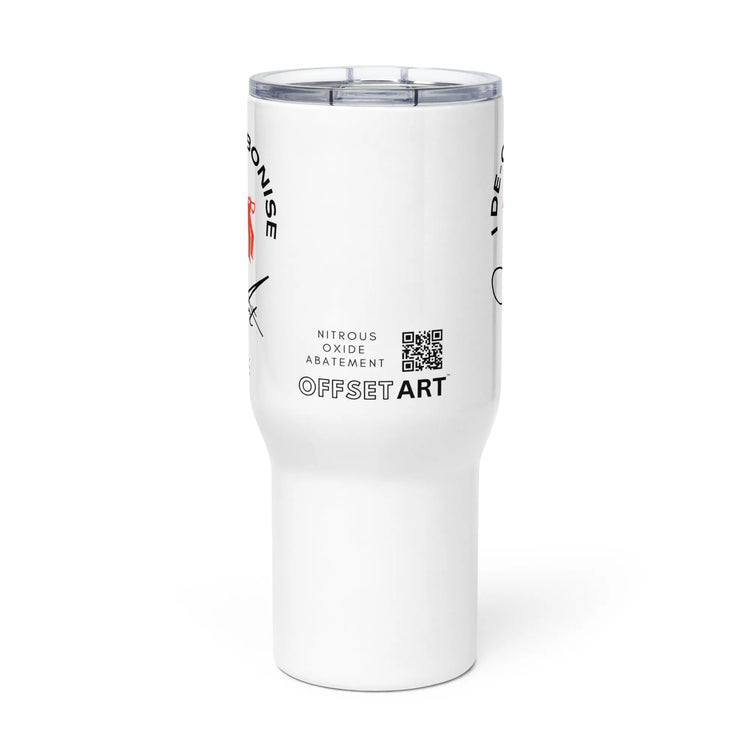 Travel mug with a handle | I Decarbonise GeorgeKenny Design