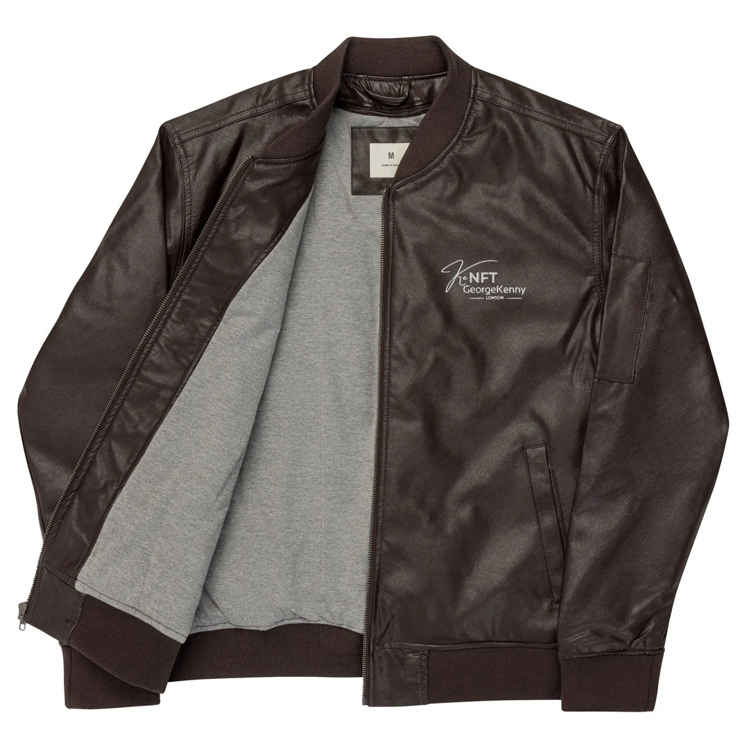 Brown Leather Bomber Jacket GeorgeKenny Design