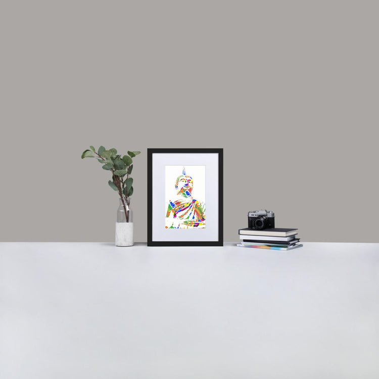 Buddha - Framed Print with Mat - African Inspired - GeorgeKenny Design