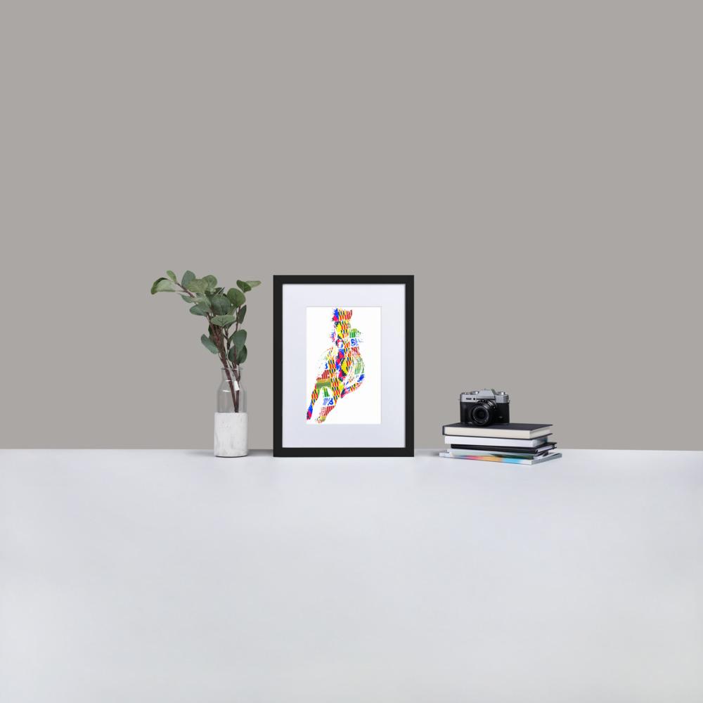 Gallop- Framed Print with Mat - African Inspired - GeorgeKenny Design