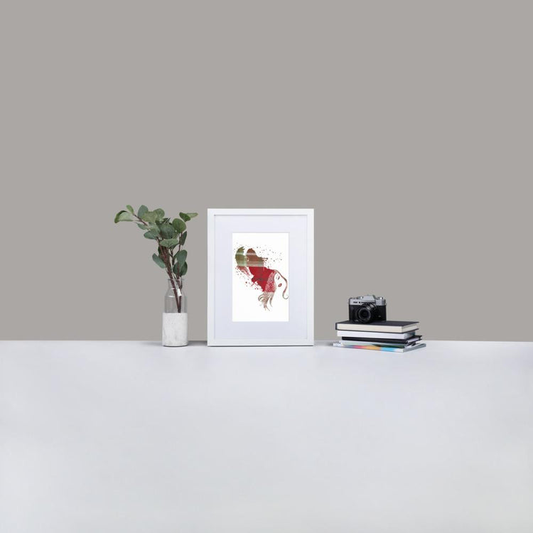 Gorilla - Inner Animal Essence - Framed Print with Mat - Balmoral Check - GeorgeKenny Design