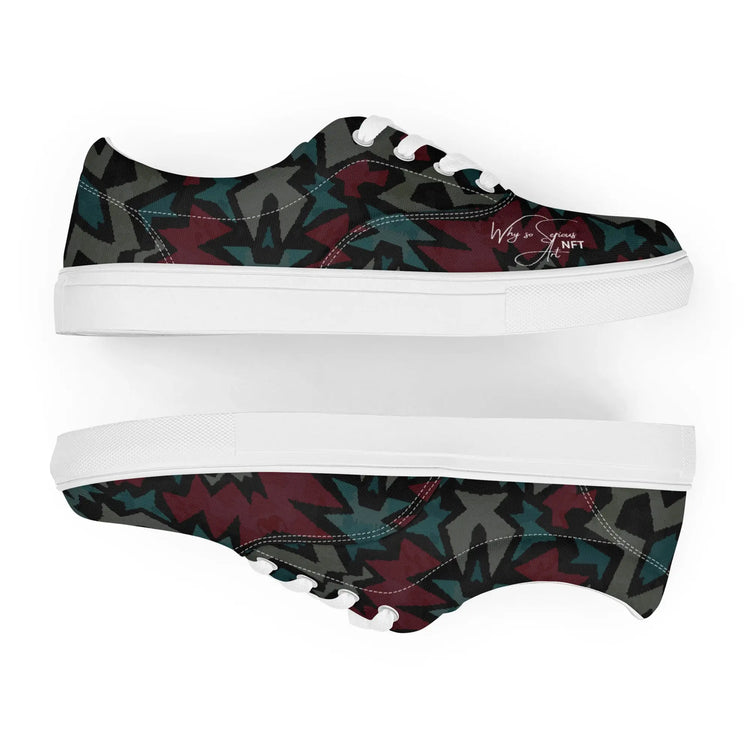 Mens lace-up canvas shoes | Why so serious GeorgeKenny Design