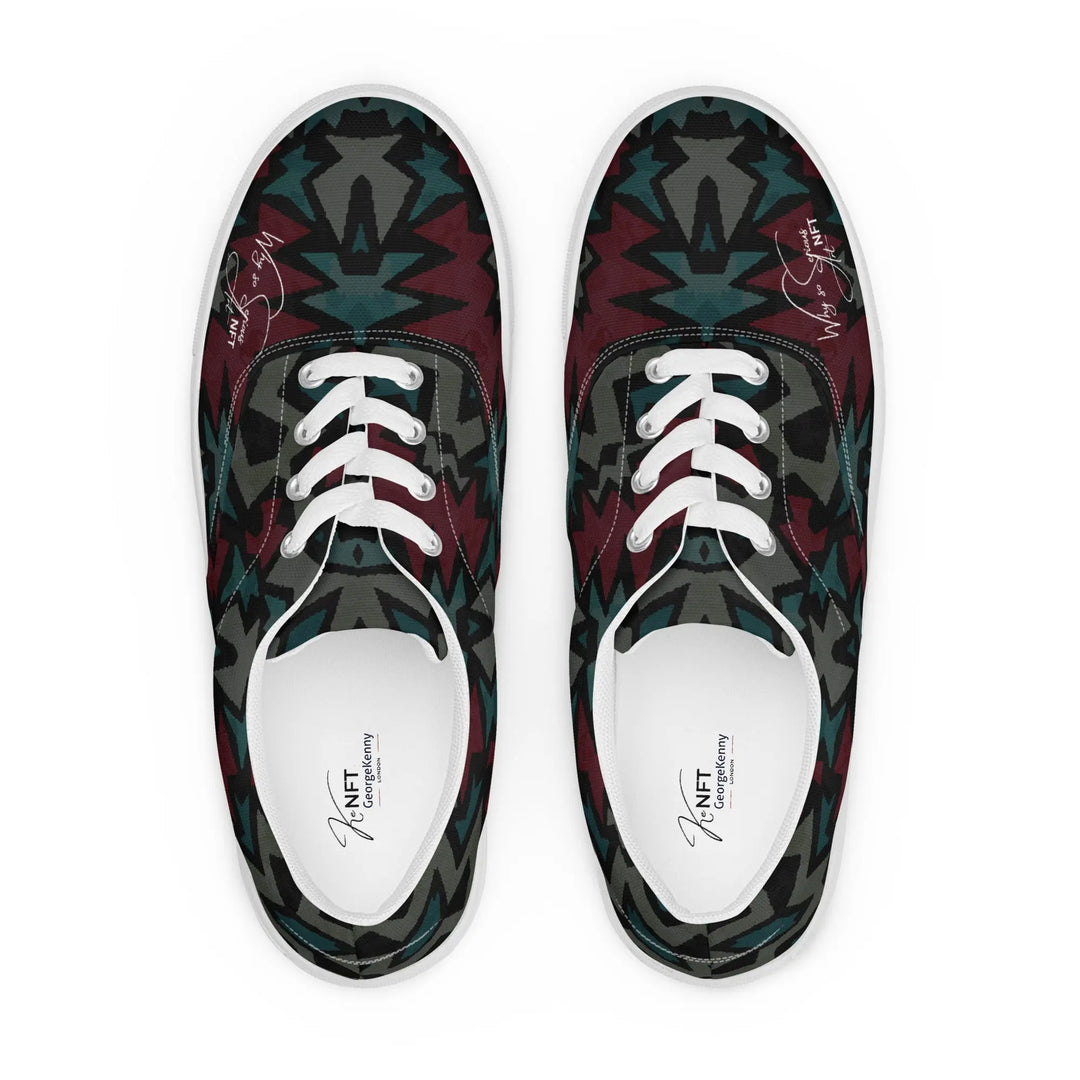 Mens lace-up canvas shoes | Why so serious GeorgeKenny Design