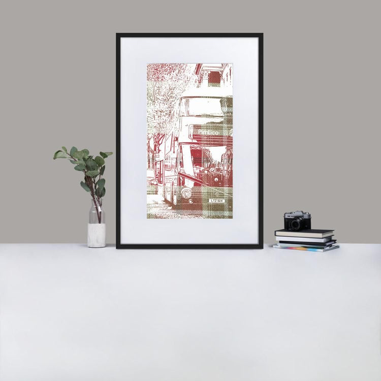 Pimlico London - Framed Print with Mat - Balmoral Check - GeorgeKenny Design