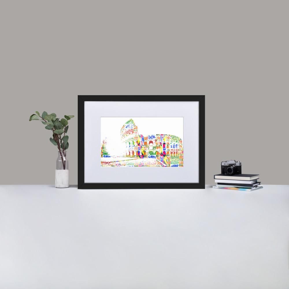 The Colosseum-Rome - Framed Print with Mat - African Inspired - GeorgeKenny Design