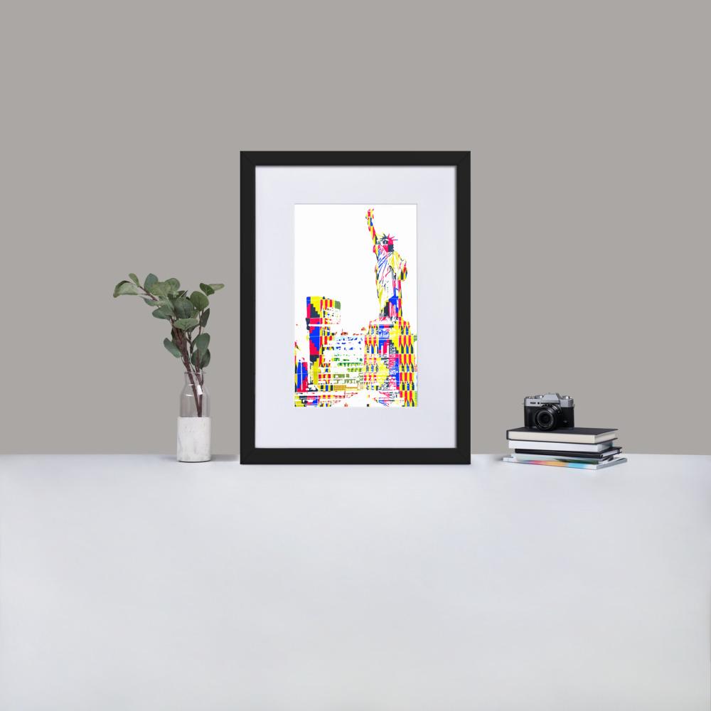 Statue of Liberty - Framed Print with Mat - African Inspired - GeorgeKenny Design